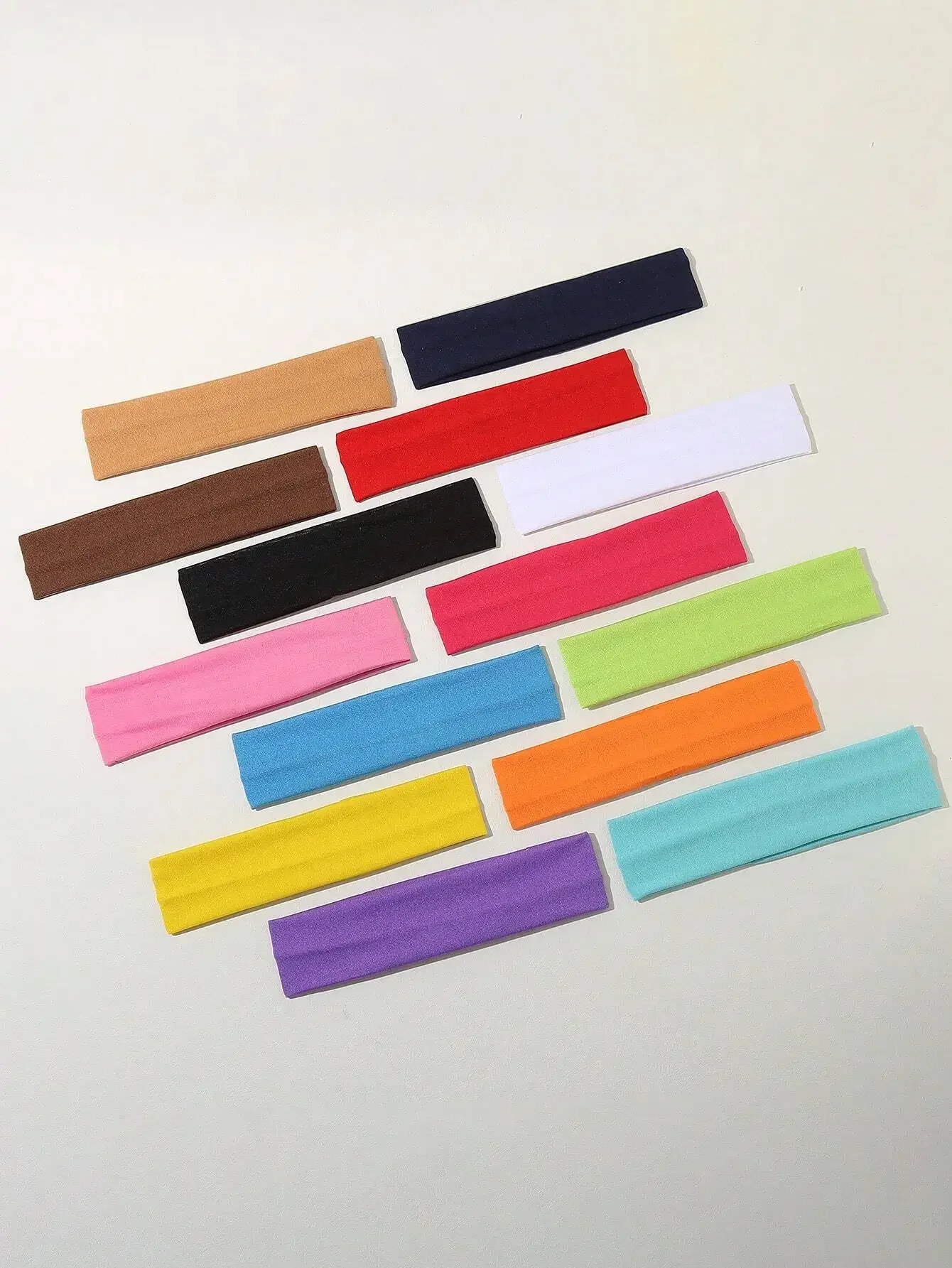 

14 шт. однотонных повязок на голову для женщин, повседневные повязки для спортзала, тюрбаны, повязки от пота, аксессуары для волос