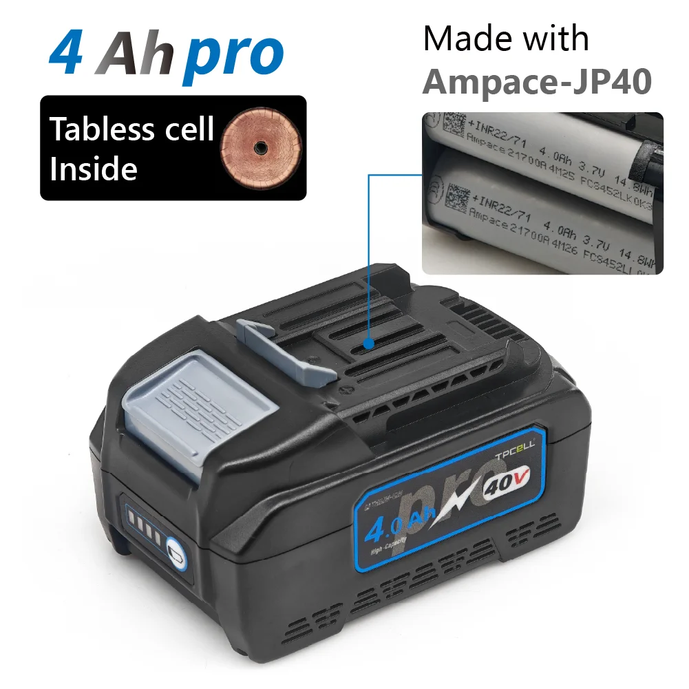 TPCELL 40V 4Ah/5Ah For MAKITA  - Makita Power Tools Xgt review and price
