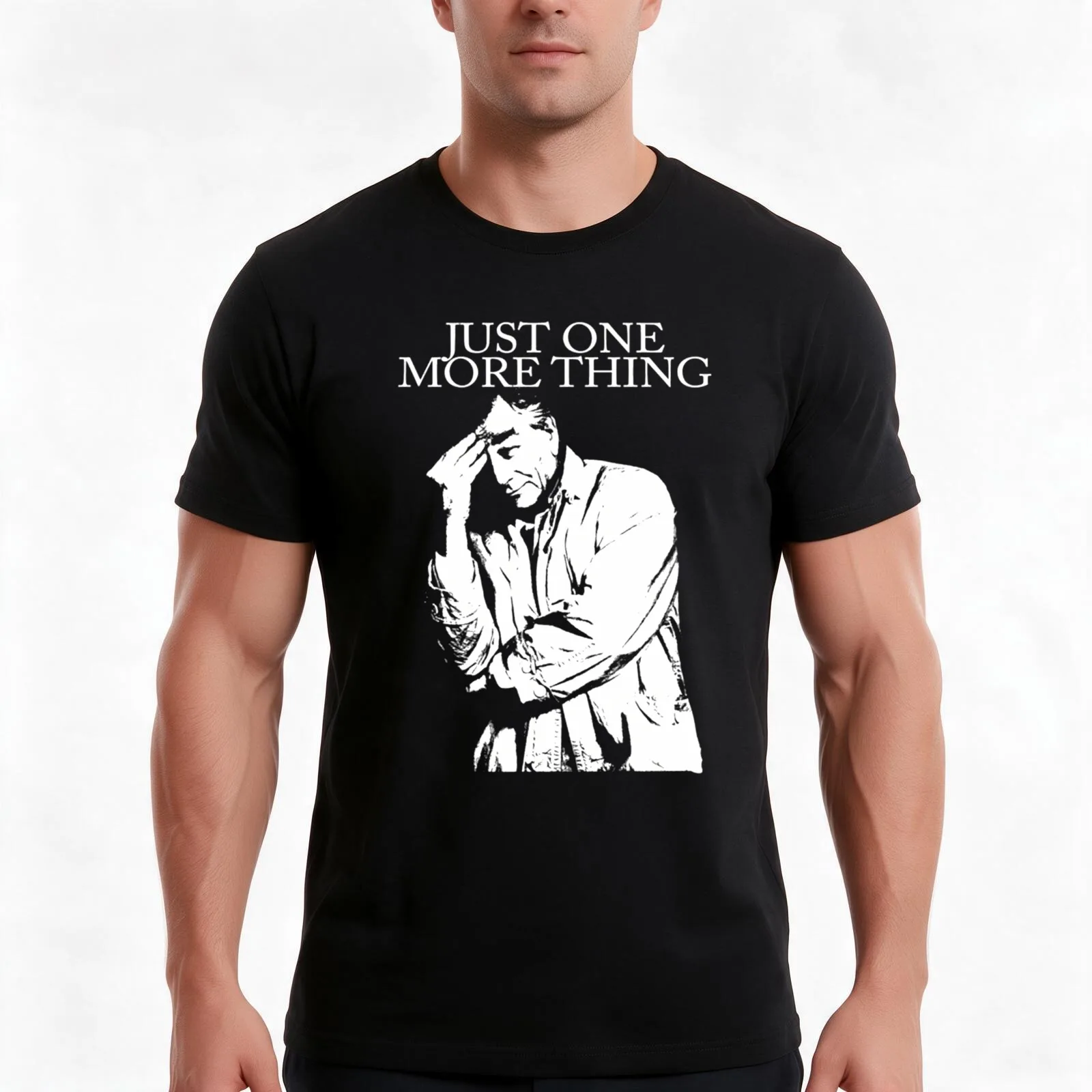 Columbo 1\t T-Shirt, Summer Casual Cotton Tee, Oversized Streetwear Tops, Vintage Graphic Print, Loose Fit Short Sleeve