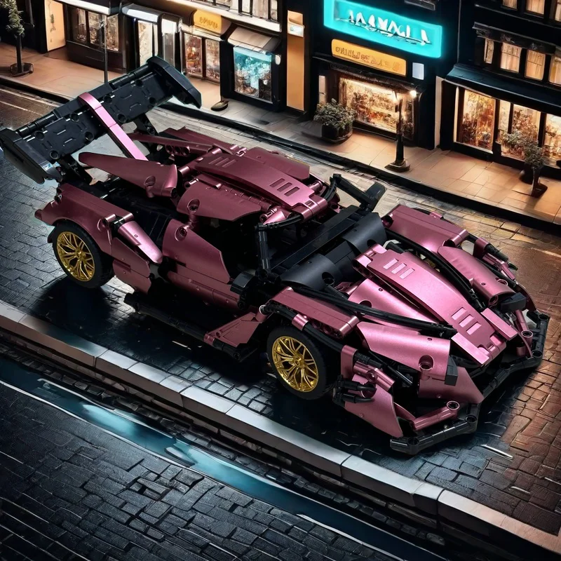 مجموعة بناء السيارات الرياضية Apello IE، مجموعة مكعبات بناء MOC بمقياس 1:8 ولعبة بناء، مجموعة سيارات سباق قابلة للجمع للبالغين