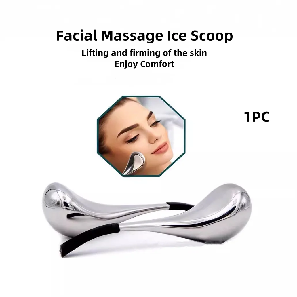 1PC Ice Globes Facial Massage Spoon Stainless Steel Ice Wave Massage Ball Face Beauty Cryo Sticks Cooling SPA Skin Massage Ball — zdjęcie 5