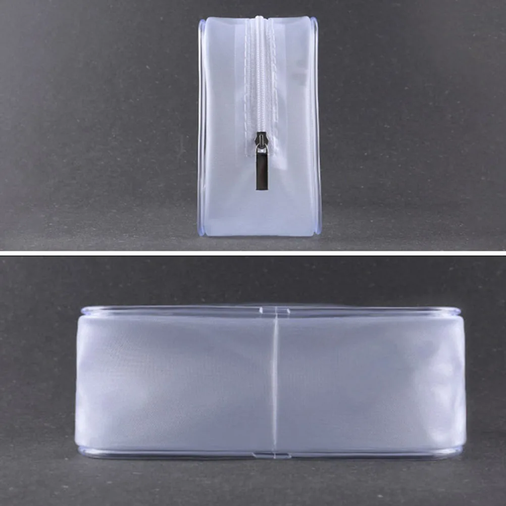 

3pcs PVC Zipper Bags Travel Size Transparent Makeup Storage Bags Toiletry Handbags For Brush Organization