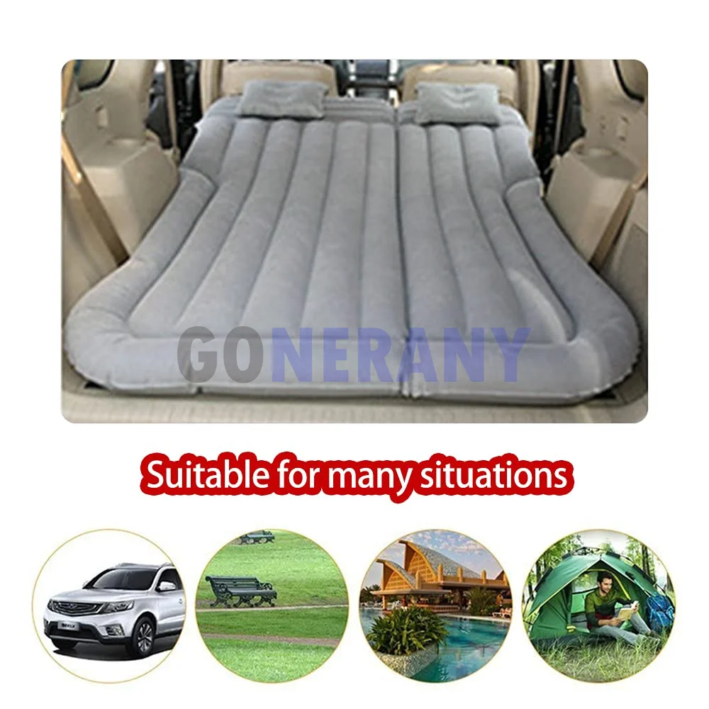 For Tesla Model 3 Y S Mattress Portable Inflatable Car Air Bed with Electric Air Pump Flocking Surface Camping Air Bed Cushion