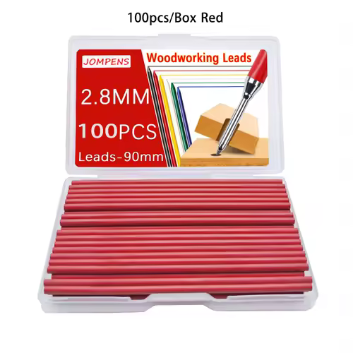 50Pcs/100Pcs Large Capacity 2B Woodworking Lead Core Black Yellow Red 2.8mm Automatic Pencil Lead Deep Hole Marked Lead Core - Image 12