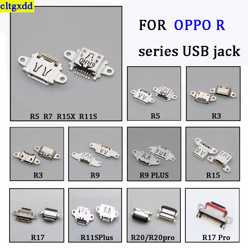 Cltgxdd 2piece FOR OPPO R3 R5 R7 R11 R9 Plus R11 R15 R17 R20 R20 Pro Micro USB Charging Port Plug Power Jack Socket Connector