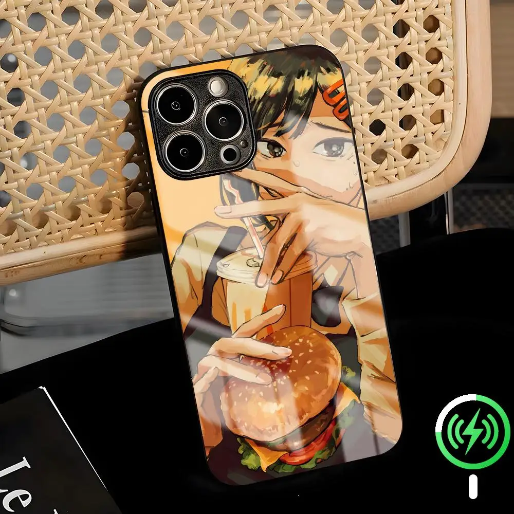 Funda para teléfono Chainsaw Man Higashiyama Kobeni para iPhone 17 Air 16 e 15 14 13 12 11 Plus Mini Pro Max, funda magnética de vidrio.
