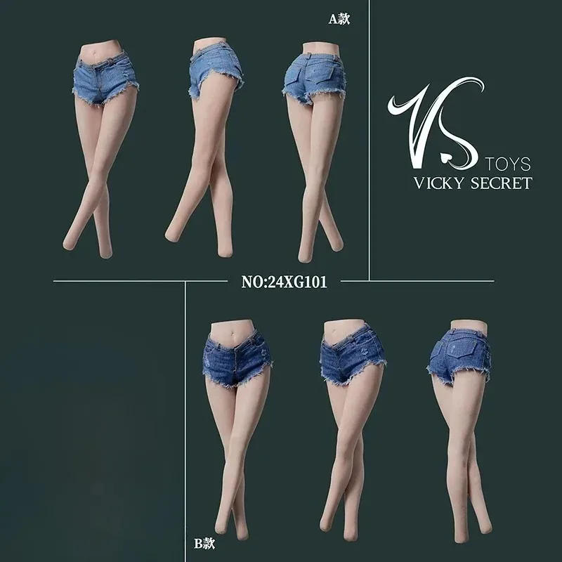 VSTOYS 24XG100-107 1/6 مقياس أنثى دمية الدنيم السراويل تنورة ساخنة مجموعة الملابس نموذج صالح 12 ''TBL S12D عمل الشكل الجسم الدمى #4
