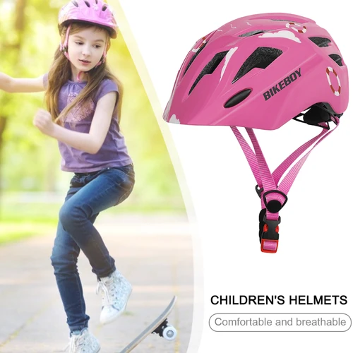 Casco de ciclismo para niños, casco de seguridad transpirable con luces traseras, ligero para monopatín, bicicleta de equilibrio