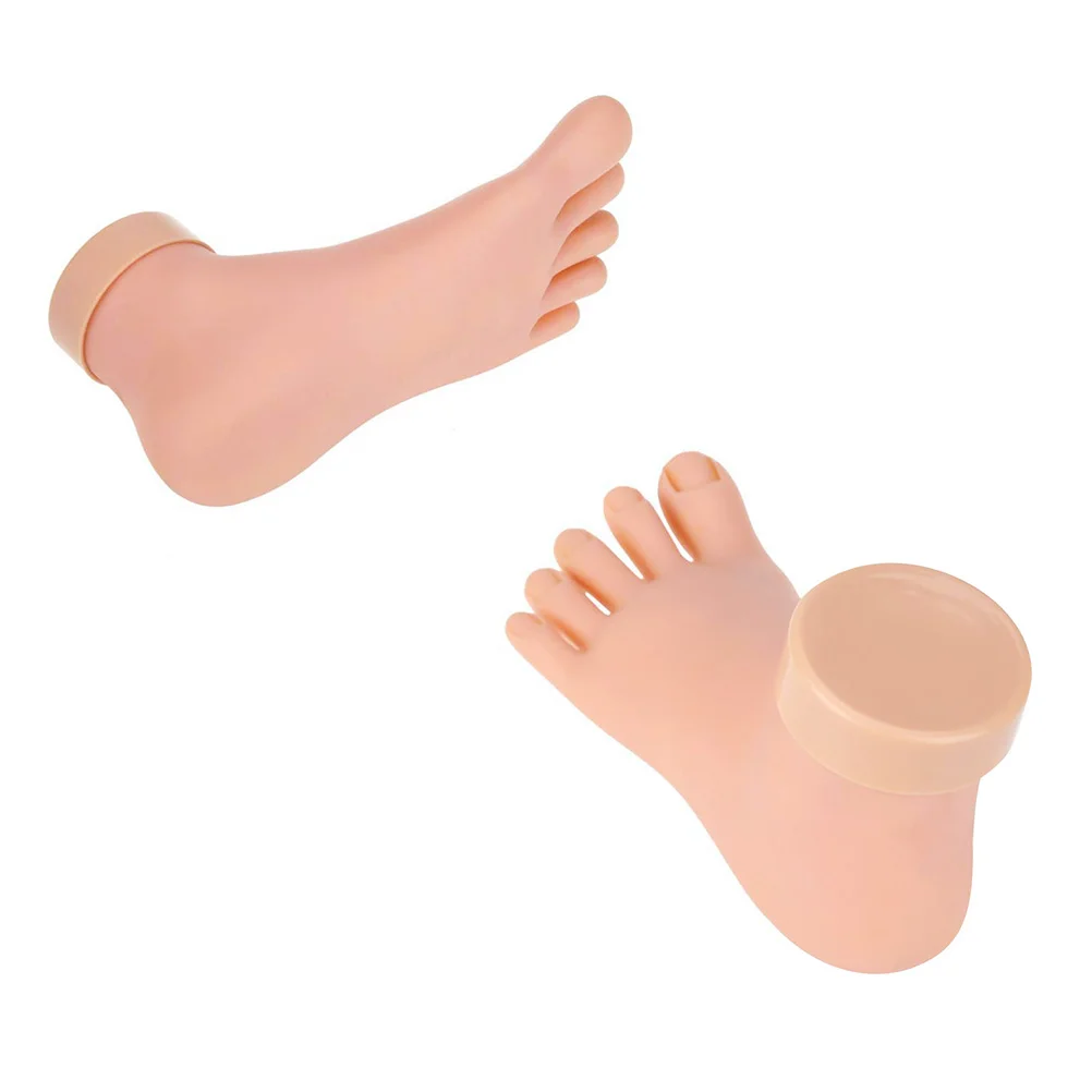 

1pc Plastic Nail Jewelry Display Foot Model Manicure Training Model Practice Tool