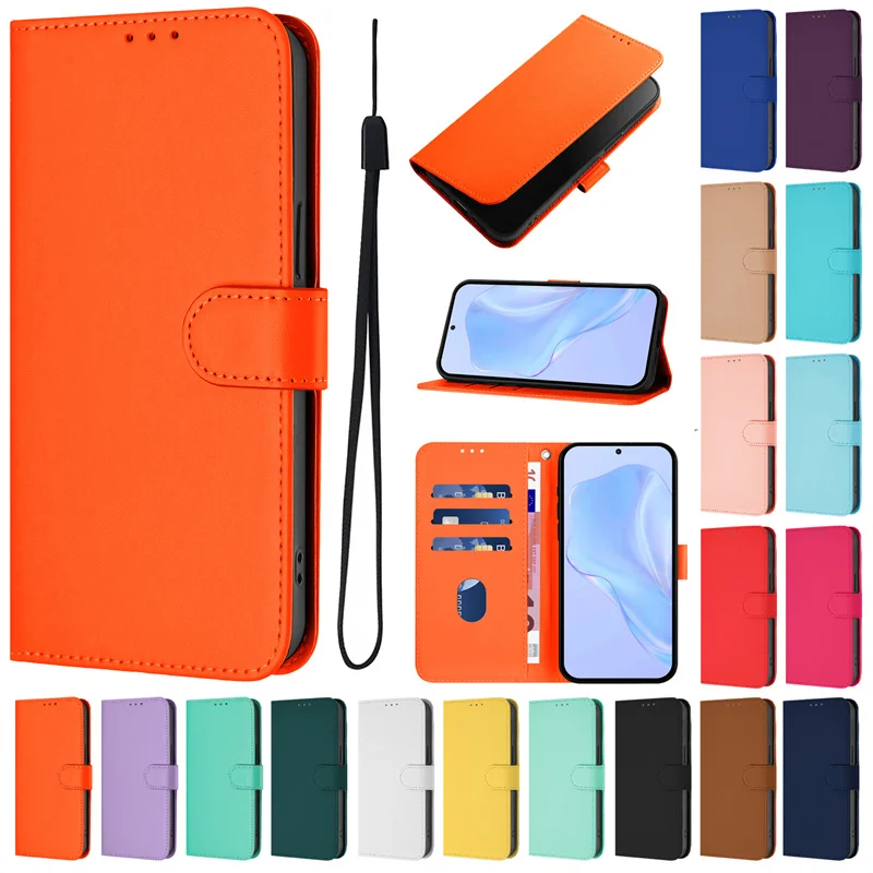 Dopamin-Farbige Hülle für iPhone 17 Pro Max 17e Air 16 16e iPhone15 Plus Pro Max Fundas Flip-Stand Wallet Handy-Rückseiten-Schutzhülle