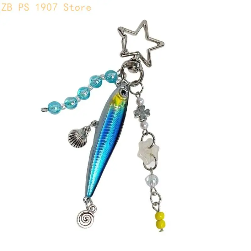 Realistic Bionic Fish Keychain Flexible Multi Segmented Design Accessory For Outdoor Enthusiasts And Fishing Lovers 55KA