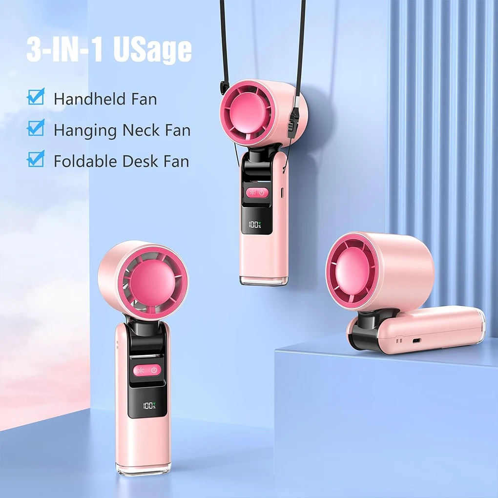 

Мини-ледяной компресс, ручной турбовентилятор, 199 скоростей ветра, регулируемый, 4000 мАч, перезаряжаемый через USB, портативный вентилятор, уличный турбовентилятор на шею