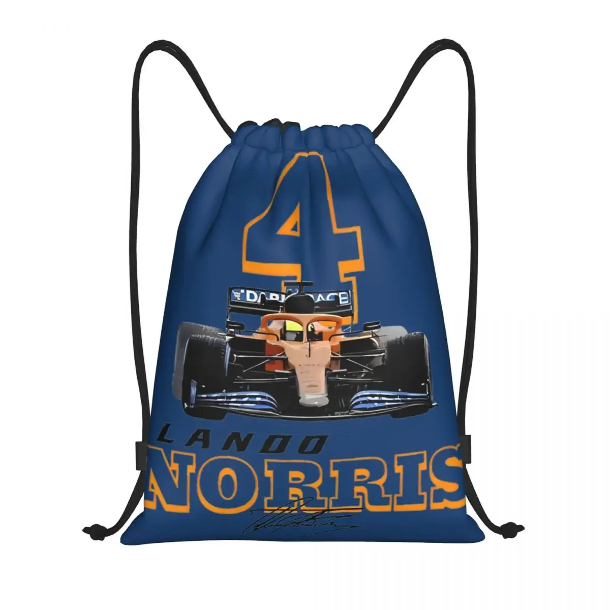 

Lando Norris Racing Driver Drawstring Backpack Sports Gym Bag Cars String Sackpack for Exercise