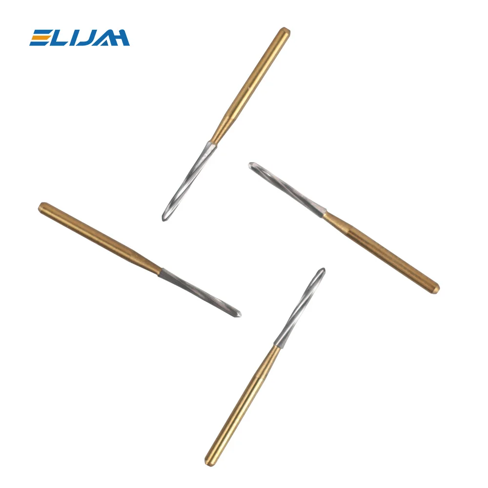 5Pcs/Pack Dental Endo-Z Carbide Burs Zekrya Surgical Endo Tungsten Bone Cutters Drill FG 1.6mm Safe Non-Cutting Tips Dental Tool