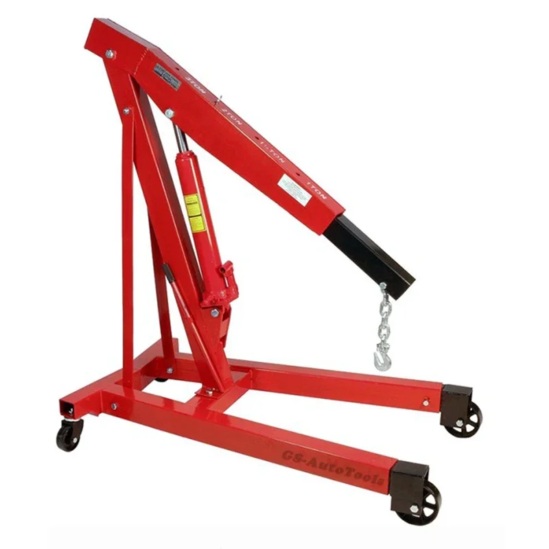 

2T/4400LBS Hydraulic Engine Hoist Crane Foldable Removable Leveler & Lift Range for Automotive Truck Repair Professional Garage