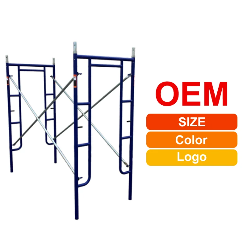 Galvanized Modular Frame Scaffolding Ladder Access Strong Support Safety Compliance for Exterior Workshop Outdoor Building