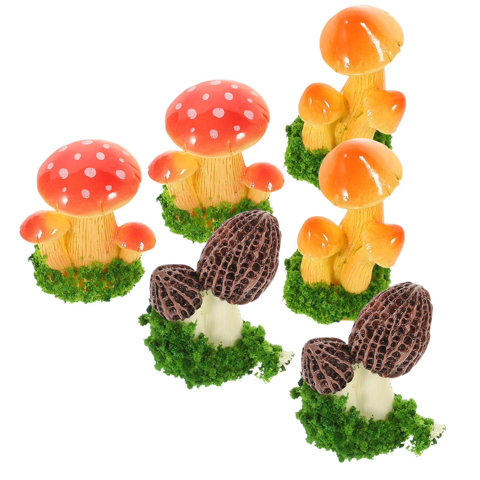 

Bonsai Mushroom Decor Ornament Ornaments Miniature Decoration Succulents Cake Topper