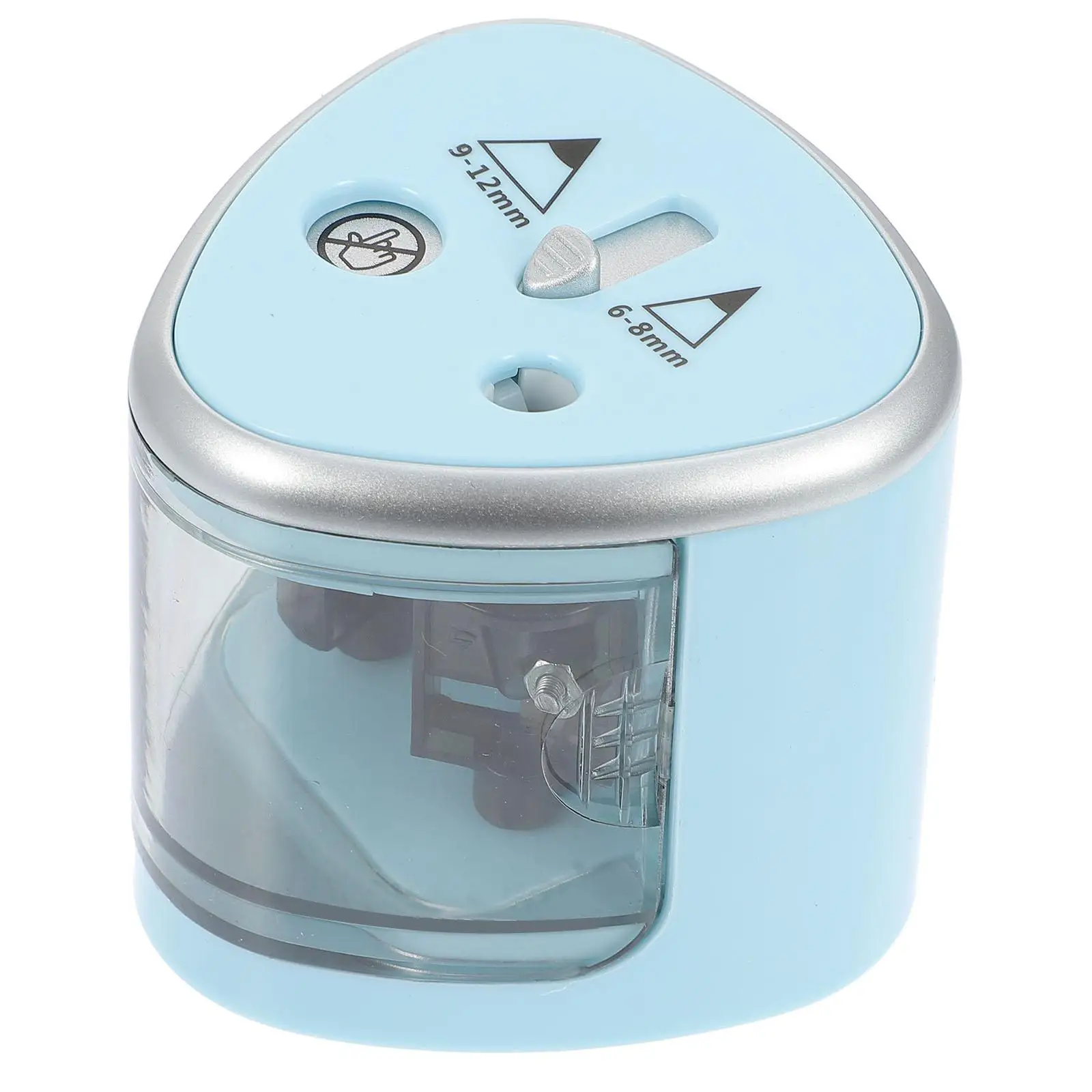 

Electric Pencil Sharpener Dual Holes Automatic for 6-12mm Pencils Eyebrow Lip Safe Kids Classroom Office Student Supplies