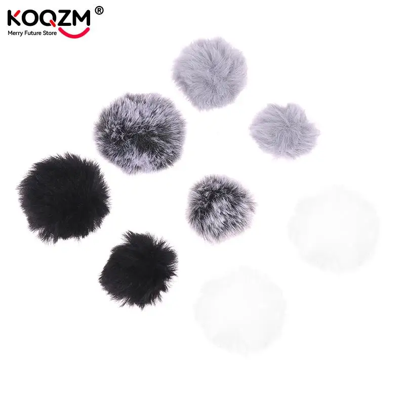 1pc Clip-on Lavalier Microphone Windscreen Furry Windshield Mic Muff Soft Comfortable Lapel Lavalier Microphones Accessories