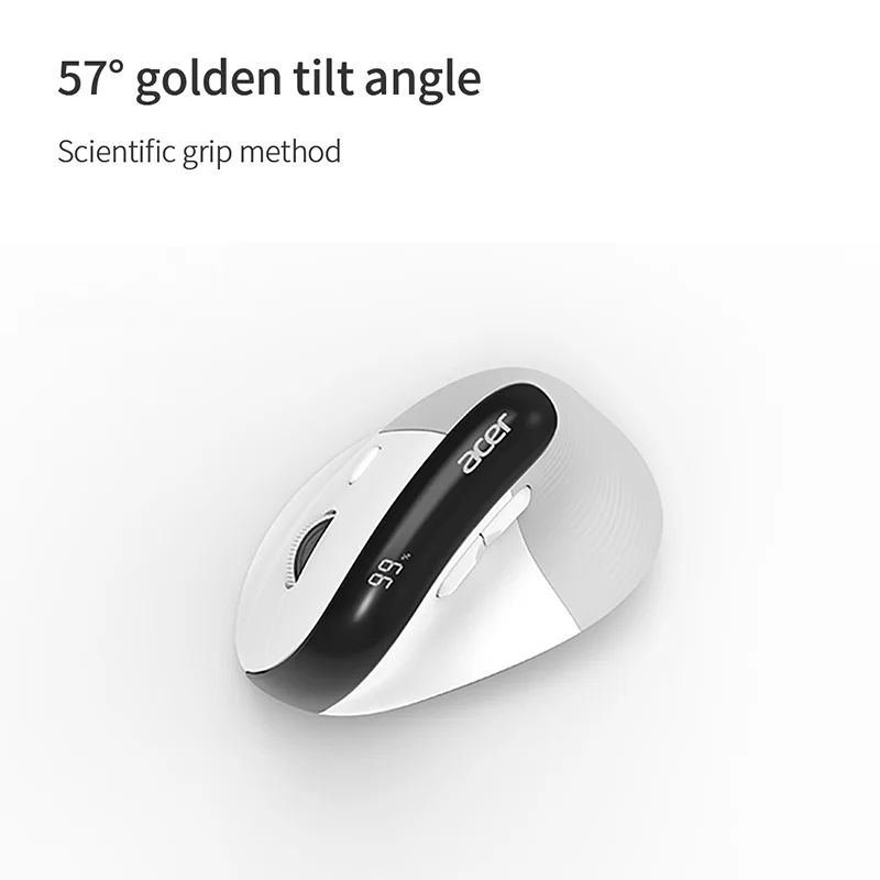 وضع Acer-wirless mode ، بلوتوث ، فأرة قابلة لإعادة الشحن ، صيحات مريحة ، نغمة خفيفة ، للمكتب ، الكمبيوتر الشخصي ، الكمبيوتر المحمول