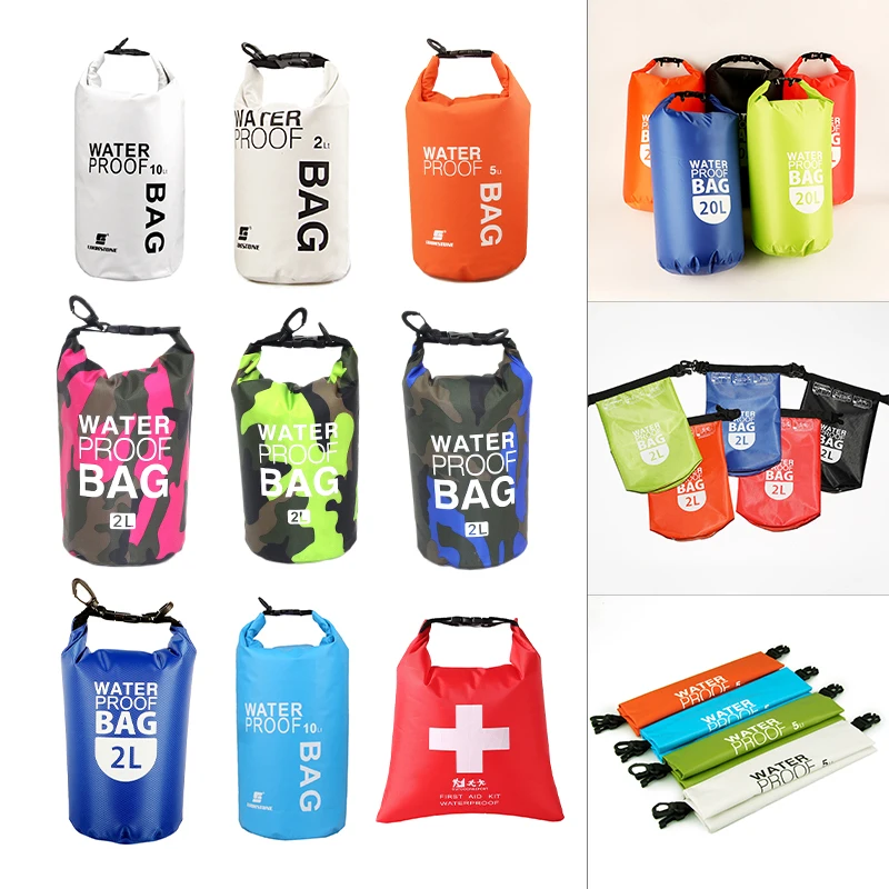 Hot 2/5/10/15L Waterproof Dry Bag Pack Sack Swimming Rafting Kayaking River Trekking Floating Sailing Canoing Boating Water Bag