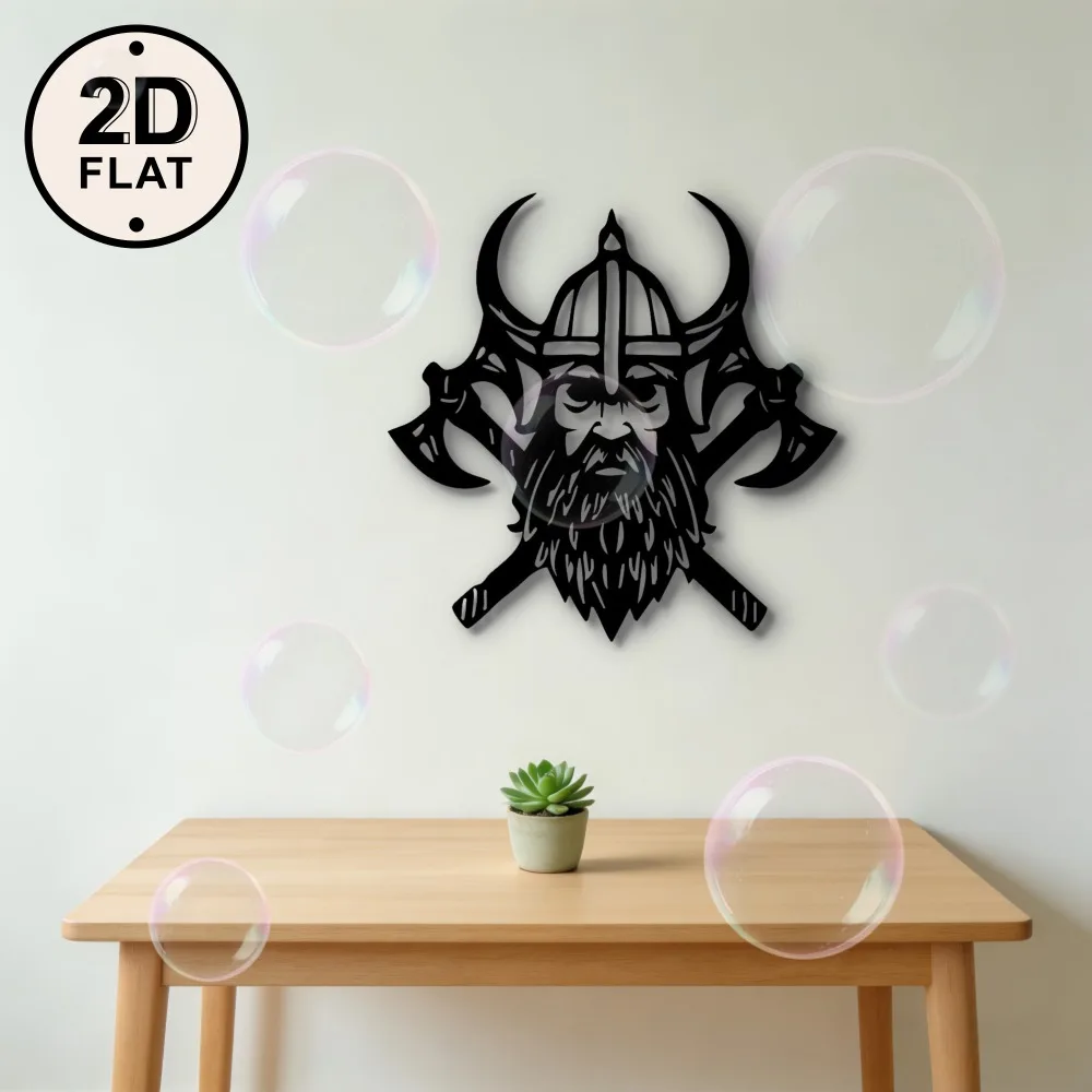 Décoration murale en métal Viking, plaque décorative en fer et aluminium pour salon, ferme, jardin, hall, panneau suspendu minimaliste