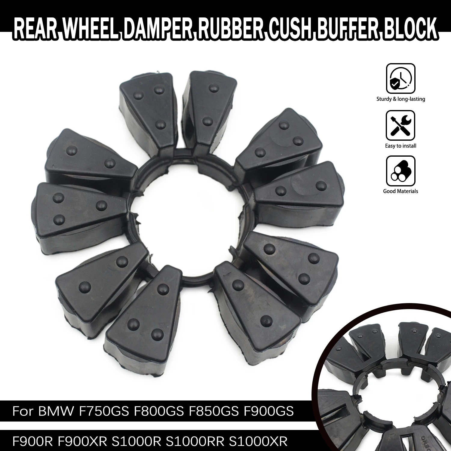 Rear Wheel Hub Cush Drive Damper Rubber For BMW S1000RR F750GS F850GS F900GS 33818522843 Sprocket Carrier Cushion Rubber Block