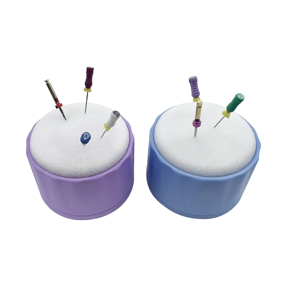 Dental Root Canal File Cleaning Table Sponge Root Canal Holder Wtih Sponge Autoclavable Lab Round Endo Stand Rubber