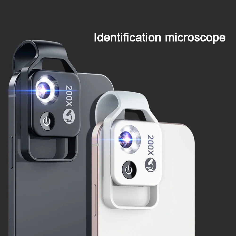 200X Zoom Mobile Phone Mini Microscope Lens Microscope Mobile Phone External Lens Portable Mobile Phone Microscope Camera