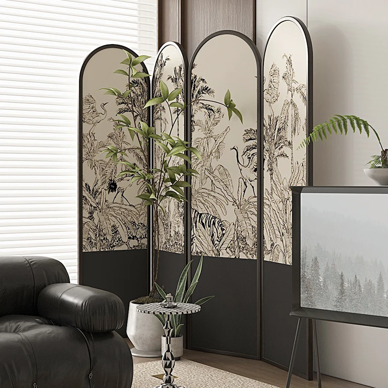 Salon à écran français, cloison pliante, chambre mobile, simplicité moderne, bois massif