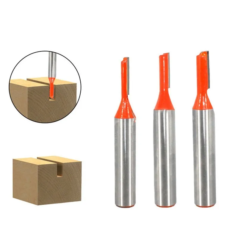 XCAN Milling Cutter 8mm Shank Straight Wood Milling Cutter Tungsten Carbide Single Flute Router Bit Woodworking Tool