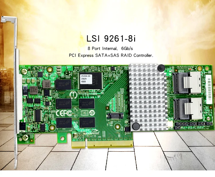 LSI/AVAGO/Broadcom Raid Controller Card 9261-8I Raid 0/1/5/6