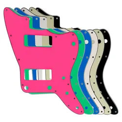 Pleroo Guitar Parts - For Japan No Upper Controls Jazzmaster Style Guitar Pickguard With P90 Pickups Scratch Plate Replacement