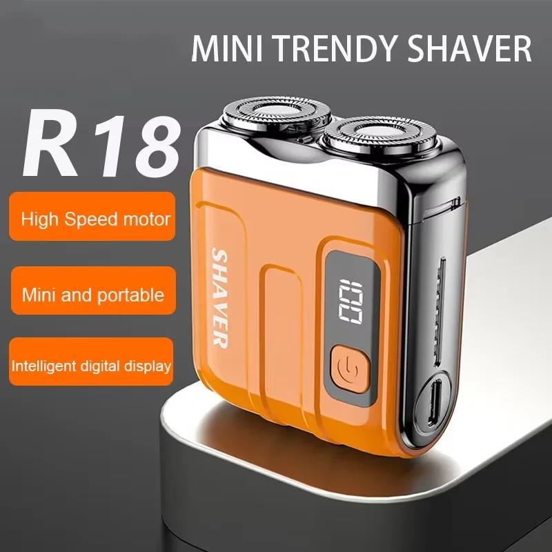 Electric Shaver Man Household Car Shaver Digital Display Mini Dual Blade Rechargeable Razor Powerful Men's Gift Shaver