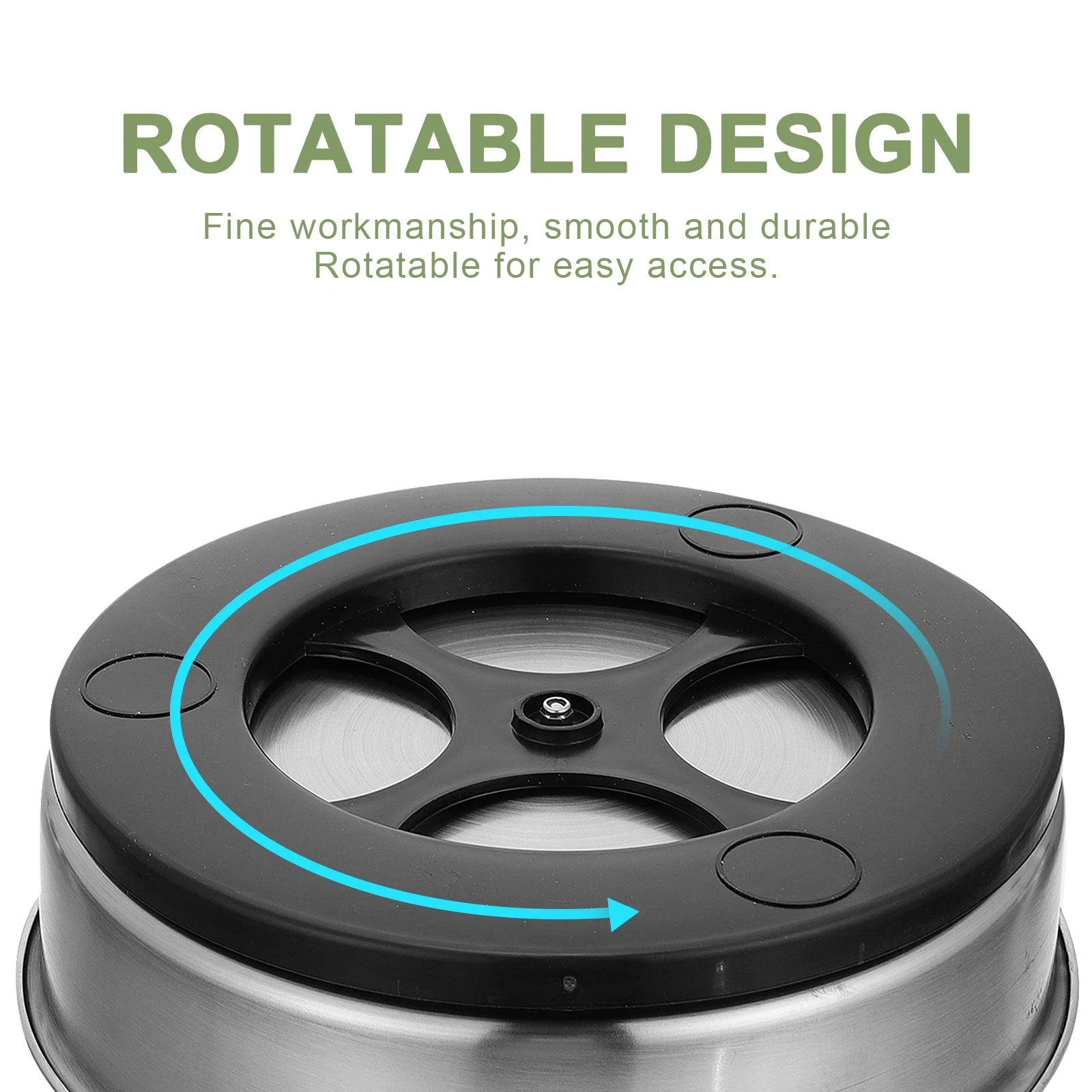 

Rotating Storage Box Stainless Steel Seasoning Rack Organizer Kitchen Tray Stand Household Food Container Trays