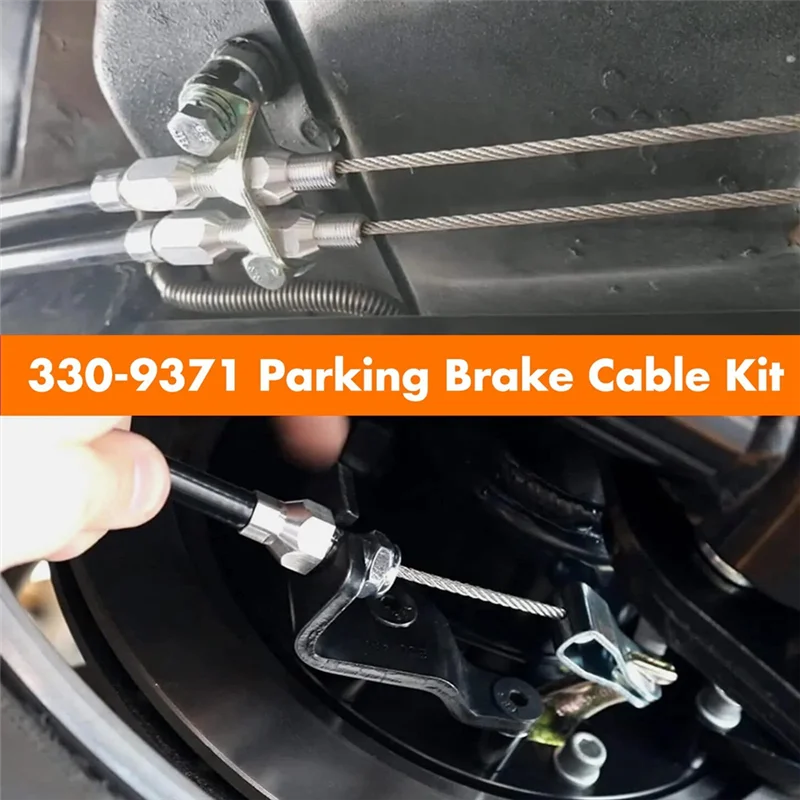 

330-9371 Universal Disc/Drum Parking Brake Cable Kit Emergency Brake Cable Kit Replace 140-14415-R Car Accessories-A54R