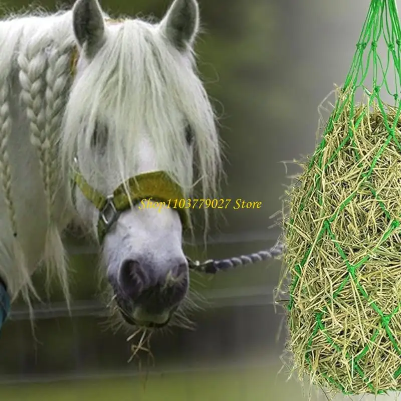 C4DF 2 Pieces Large Slow Feed Hays Net for Horses 40Inch Holes Promotes Natural Grazing Behavior