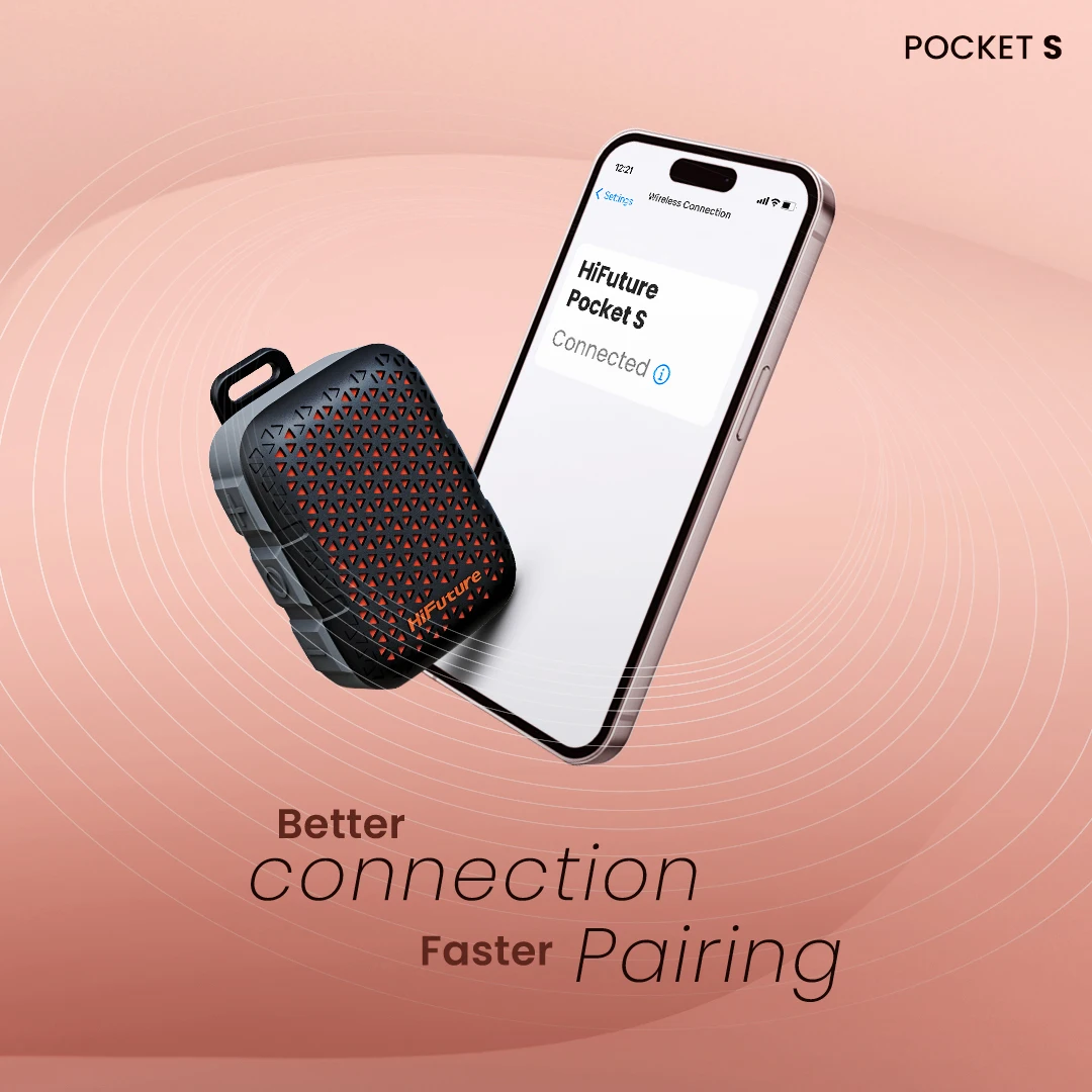 HiFuture Pocket S Bluetooth Outdoor Speaker Mini Wearable Portable Lightweight Waterproof