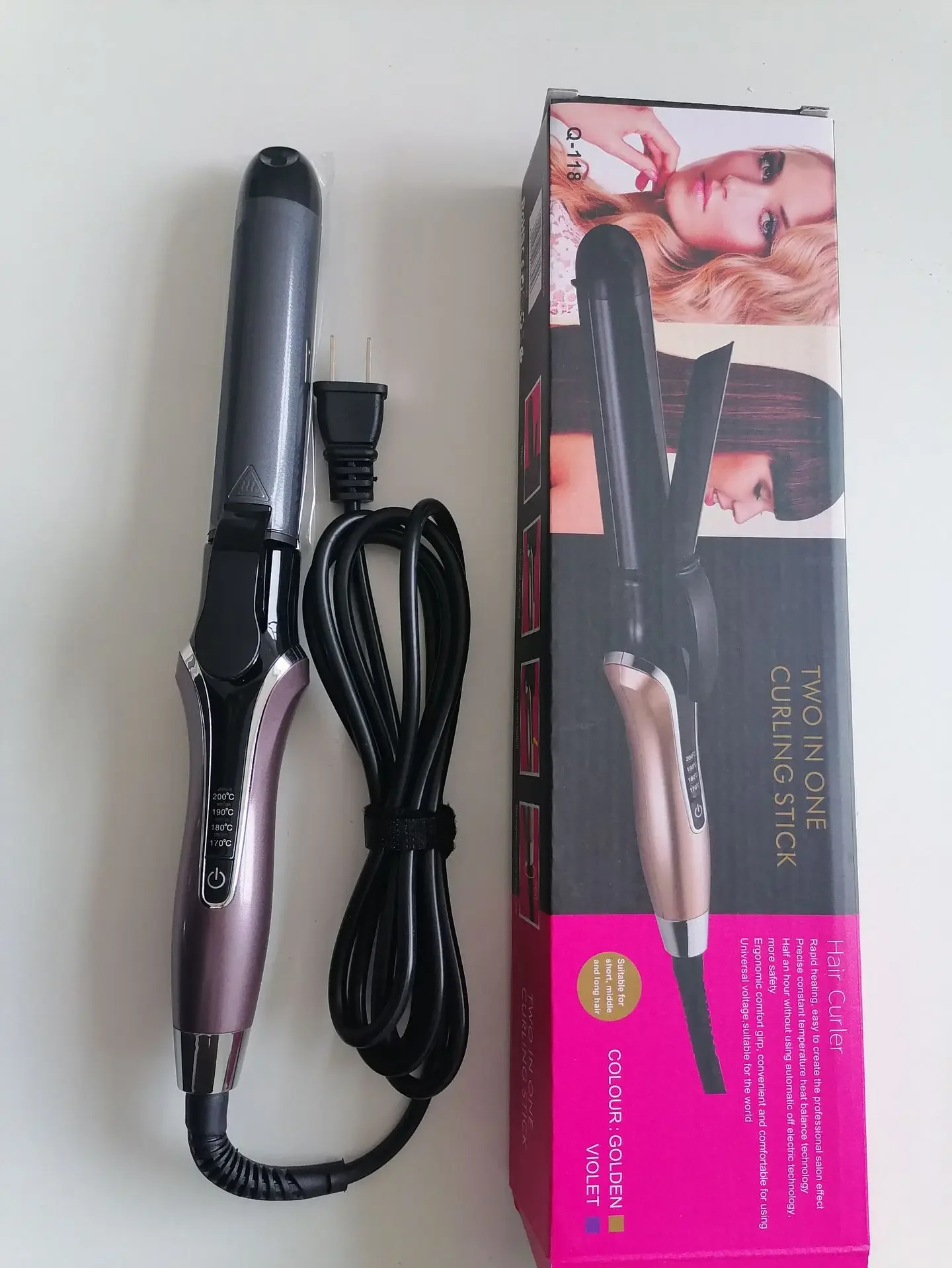 

Best Seller LCD Digital Display Tourmaline Household Curling Iron Temperature Control Electric Hair Iron Curling Iron Pear Flowe