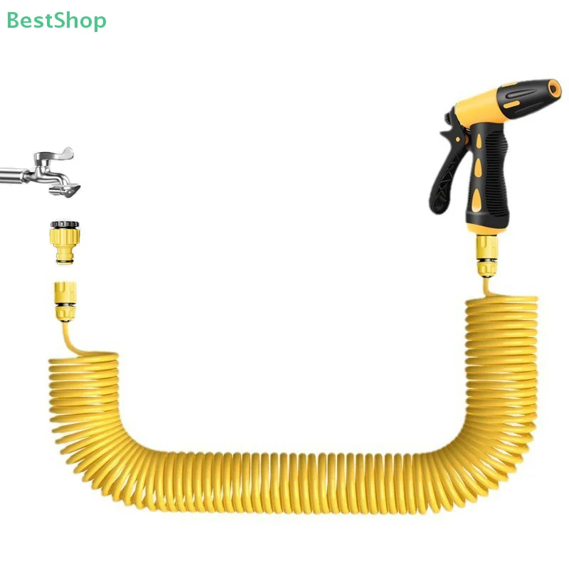 

Телескопическая водопроводная труба 10/15/20 метров с насадкой высокого давления, набор инструментов для мойки автомобилей, удлинительный шланг, водяной шланг для чистого давления