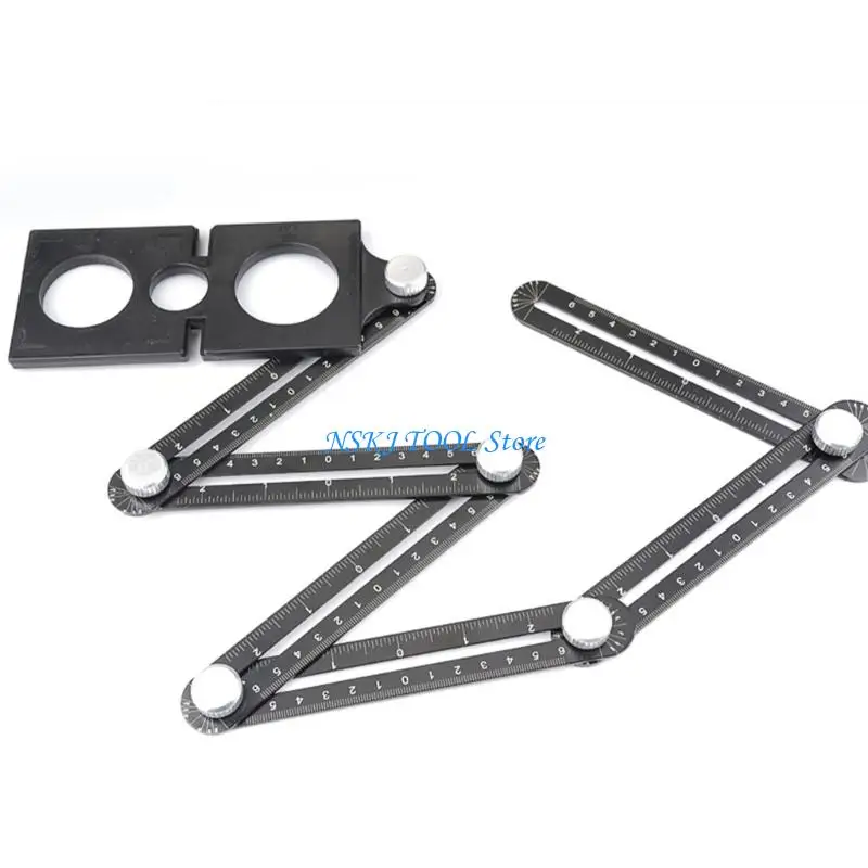 

L8RC Drill Guide Ceramic Tile Opening Locator Portable Construction Angles Ruler