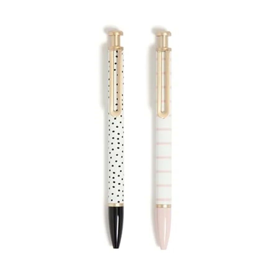 

Monterey Ballpoint Pens, Set of 2, With Gold Details, Bold 1.0 mm Point, Black Ink