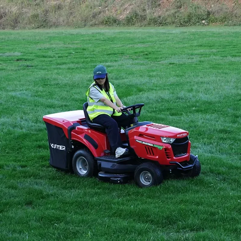 2026 CE 40-inch Lawn Tractor Mower Loncin V-twin 15 Hydrostatic Drive Ride-on Garden Tractor with Rear Grass Collection CE