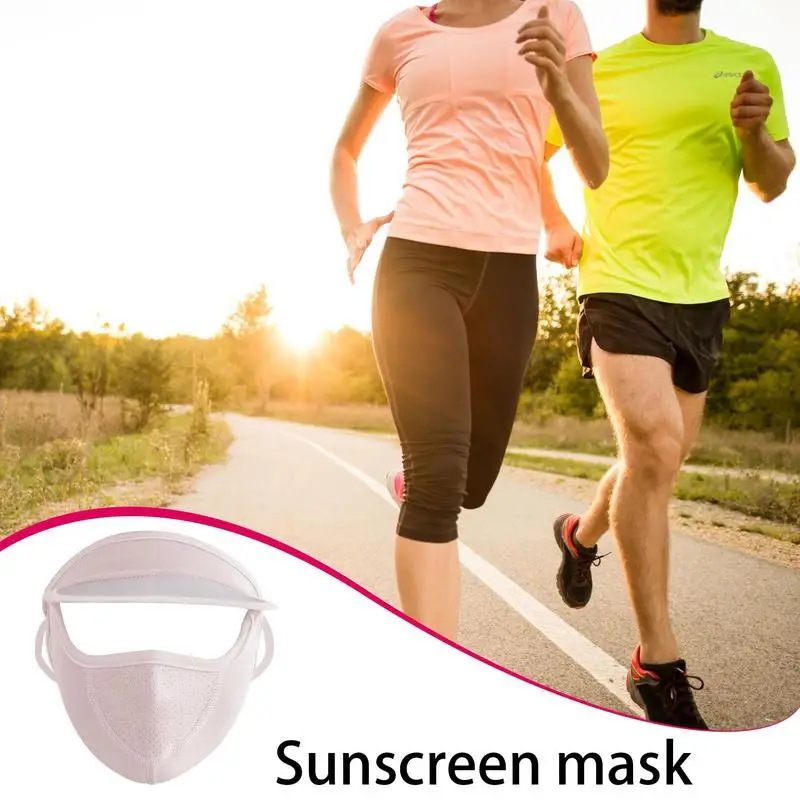 Sunscreen Mask UV Protection Full Face Cover Ice Silk Women Summer Cool Fase Mak For Outdoors Cycling