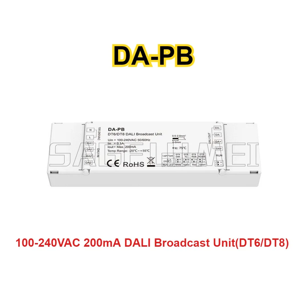 Skydance DA-PB 100-240VAC DALI Broadcast Unit DALI Bus Power Supply & Repeater Transmission DALI Signals ( DT6/DT8 ) Max 200mA