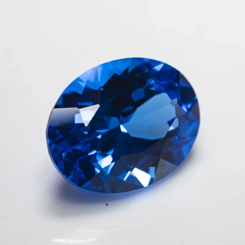 Lab Grown Cobalt Spinel Oval Shape Blue Demon Color Charm Gemstones for Diy Jewelry Making Material Selectable AGL Certificate