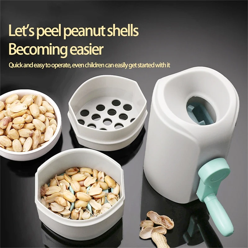 Automatic Peanut Sheller Food Grade Peanut Peeler Efficient Peanut De-Shelling Machine Peanut Opener Gadget Accessories