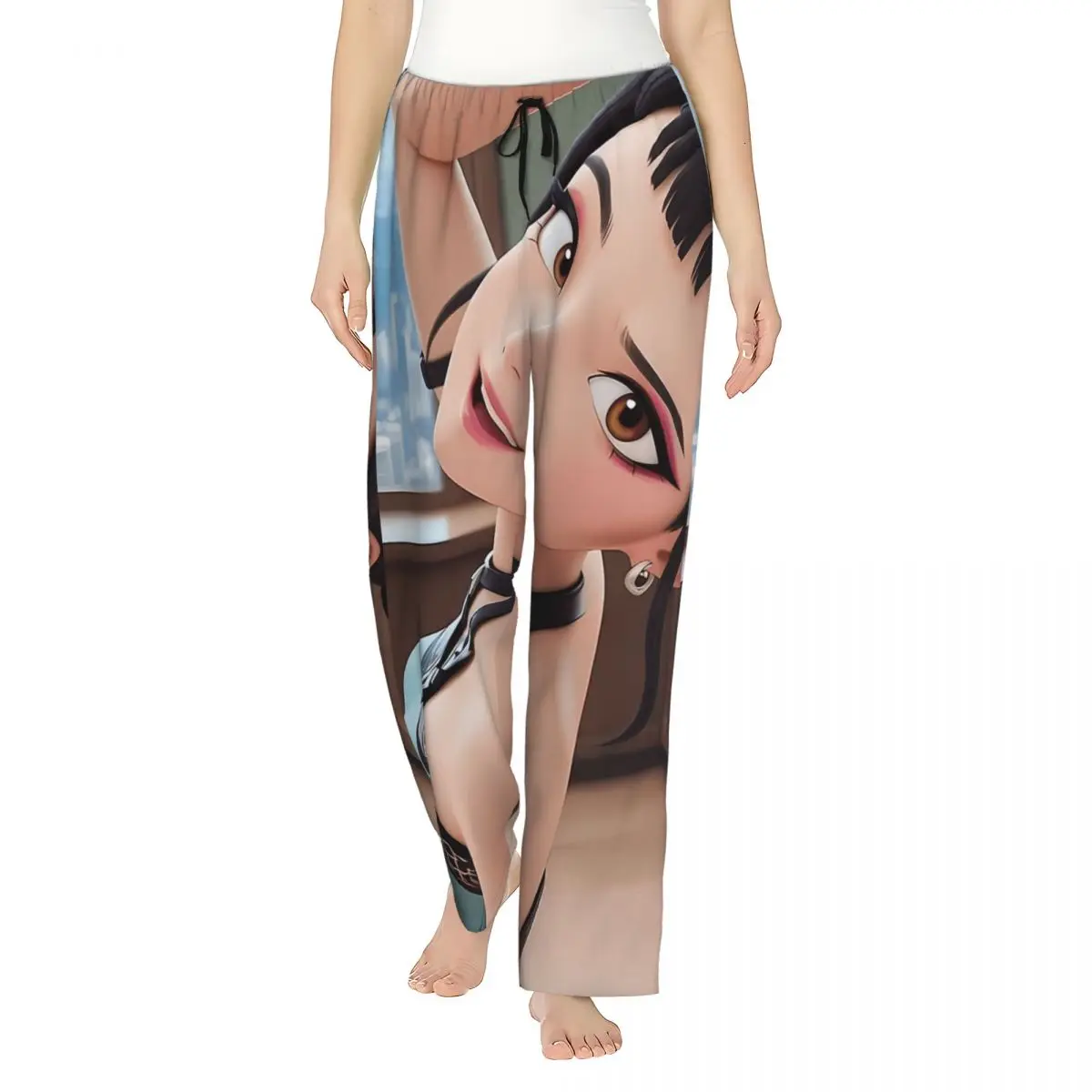 

KPop Zoey Kpop Demon Hunters, пижамы в стиле аниме для женщин, свободные повседневные пижамные штаны для спальни, осенние мягкие удобные пижамы, низ