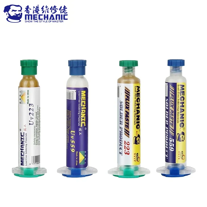 MECHANIC UV559/223 10cc High Activity Mild Rosin Lead-Free Solder Flux No-Clean Light odor Welding Paste Repair PCB Solder Flux