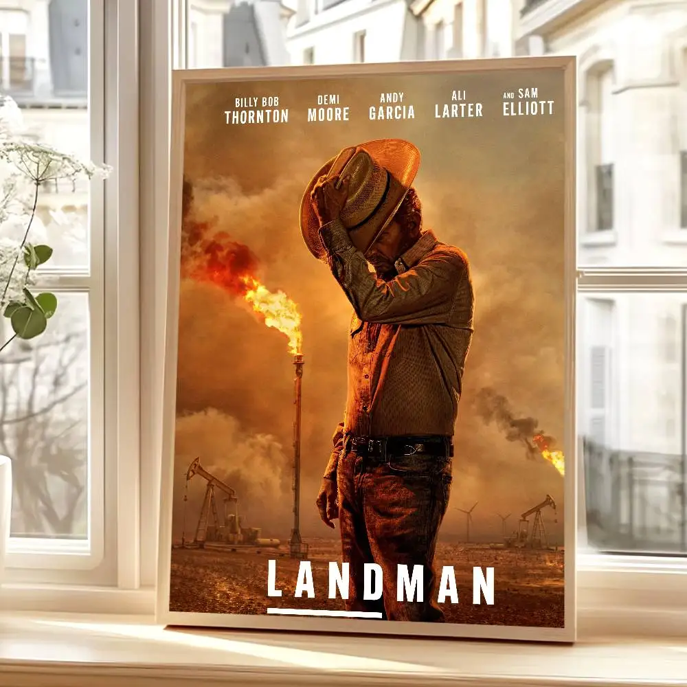 ملصق لاندمان من المسلسلات التلفزيونية يطبع ذاتي اللصق للمنزل مناسب لتزيين غرفة المعيشة #5